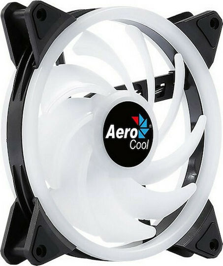Aerocool PGS Duo 14 Case Fan 140mm 1000rpm 49.5cfm with ARGB Lighting and 6-Pin Connection