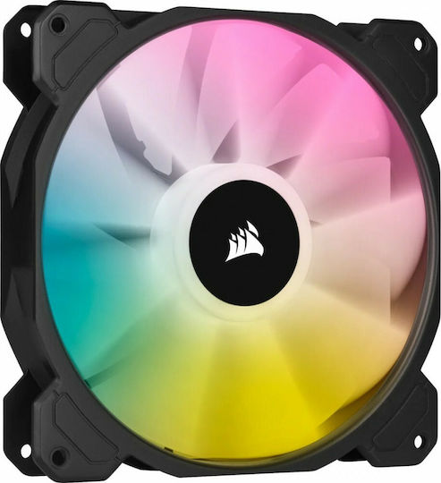 Corsair iCUE SP140 RGB Elite Performance Gehäuselüfter mit Verbindung 4-Pin PWM 2Stück Schwarz