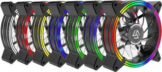 Alseye Halo 4.0 Case Fan 120mm (1100rpm / 24.8cfm) με RGB Φωτισμό και Σύνδεση 3-Pin / 4-Pin Molex 3τμχ