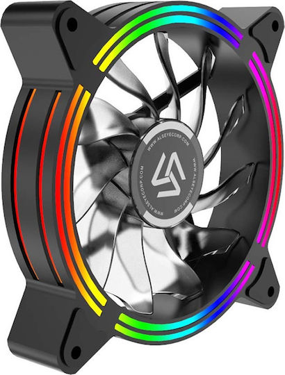 Alseye Halo 4.0 Case Fan 120mm (1100rpm / 24.8cfm) με RGB Φωτισμό και Σύνδεση 3-Pin / 4-Pin Molex 3τμχ