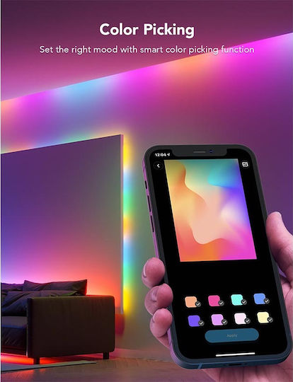 Govee Smart LED Strip Wi-Fi 12V RGB Light 5m with WiFi Controller