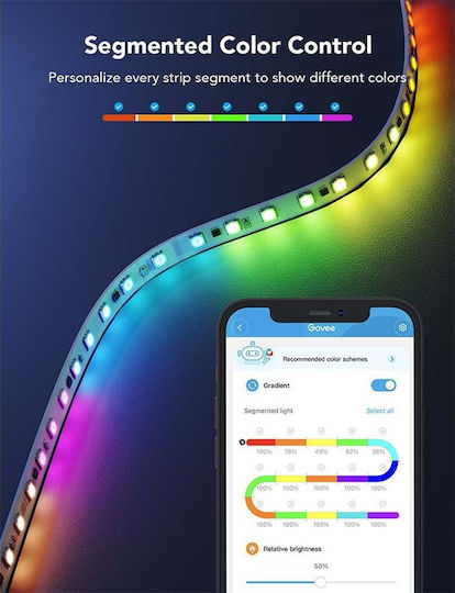 Govee Smart LED Strip Wi-Fi 12V RGB Light 5m with WiFi Controller