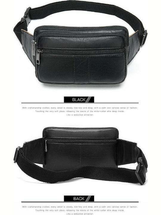 Leather Waist Bag Black