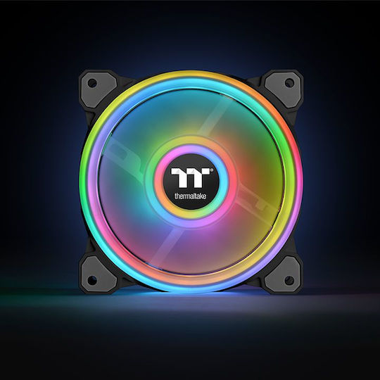 Thermaltake Riing Quad 14 Radiator Case Fans TT Premium 140mm (1400rpm / 60.17cfm) with RGB Lighting and 4-Pin PWM Connection Pack of 3