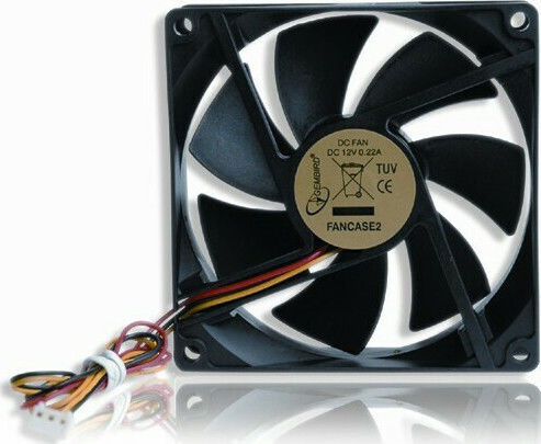 Gembird Fan Case 2 Case Fan 90mm (4200rpm / 8.37cfm) Χωρίς Led Φωτισμό και Σύνδεση 3-Pin