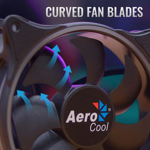 Aerocool Eclipse 12 Ventilator Pentru Carcasă 120mm (1200rpm / 32.1cfm) cu Iluminare ARGB și Conexiune 6 Pini