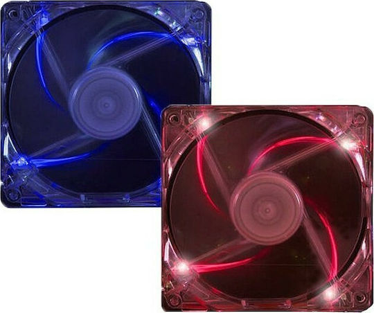 Xilence XF046 Case Fan 120mm (1300rpm / 44.71cfm) with Red LED and Connection 3-Pin / 4-Pin Molex White