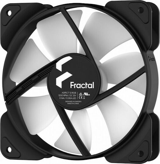 Fractal Design Fractal Design Aspect 12 Schwarz Gehäuselüfter 120mm (2000rpm) mit RGB-Beleuchtung und Verbindung 4-Pin PWM 3 Stück