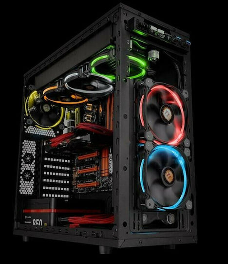 Thermaltake Riing 12 LED Case Fans 120mm (1500rpm / 40.6cfm) with RGB Lighting and 4-Pin PWM Connection 3pcs