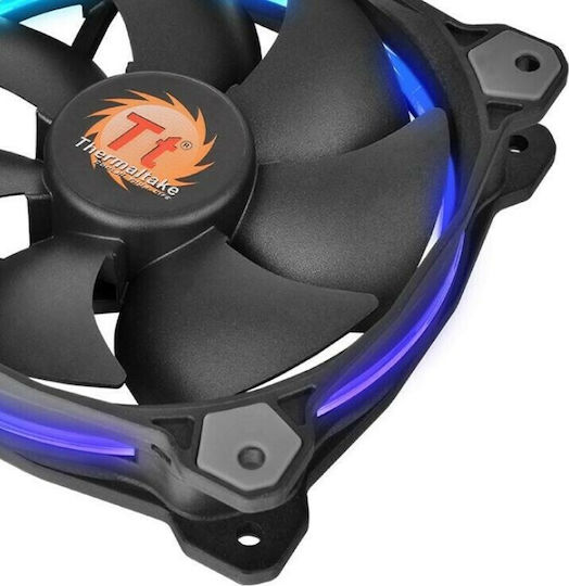 Thermaltake Riing 12 LED Case Fans 120mm (1500rpm / 40.6cfm) with RGB Lighting and 4-Pin PWM Connection 3pcs