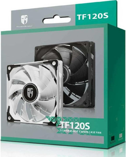 Deepcool TF120 S Case Fan (1800rpm / 37.1cfm) Χωρίς Led Φωτισμό και Σύνδεση 4-Pin PWM