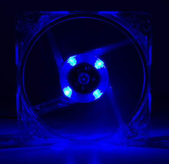 LogiLink FAN104 Case Fan 120mm (2000rpm / 75cfm) with Blue LED and 4-Pin Molex Connection White