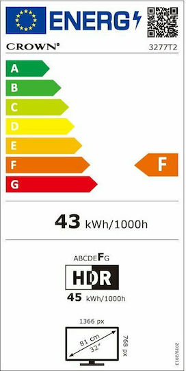 Crown Television 32" HD Ready LED 3277T2 (2019)