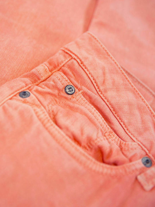 Pantaloni pentru femei cu fermoar, cu croială, cu croială super slim Garcia Jeans (N00315-28-1005-CORAL-CRUSH-PINK)