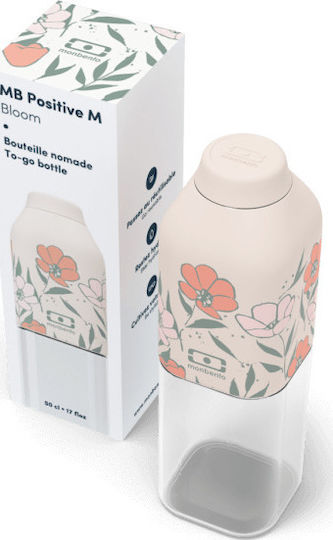 Monbento Positive M Бутилка Water Пластмаса с винтова капачка Pink 500мл