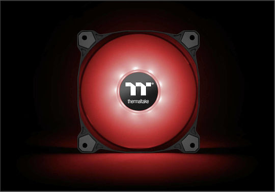 Thermaltake Pure A12 Radiator Case Fan 120mm (1500rpm / 56.45cfm) με Κόκκινο Φωτισμό και Σύνδεση 4-Pin PWM Κόκκινο