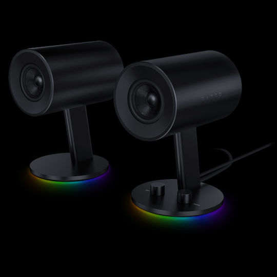 Razer Nommo Chroma Difuzoare de Calculator 2.0 cu Iluminare RGB în Negru Culoare