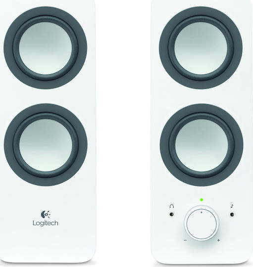 Logitech Z200 Ηχεία Υπολογιστή 2.0 με Ισχύ 5W σε Λευκό Χρώμα