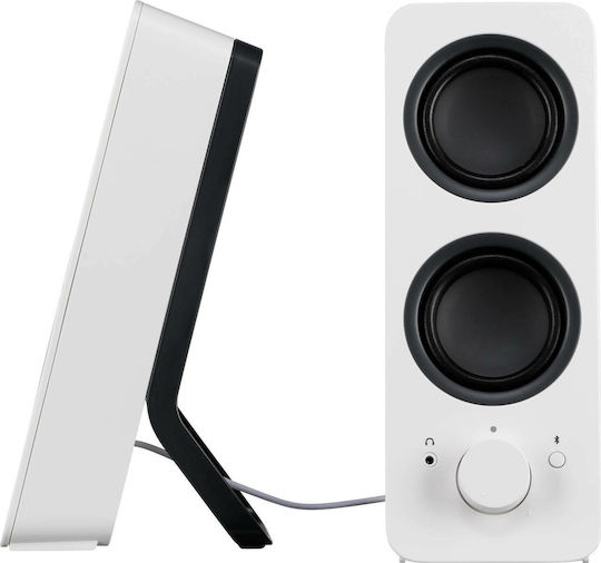 Logitech Z207 Безжични компютърни тонколони Компютърни тонколони 2.0 с Bluetooth и мощност 10W в Бял цвят