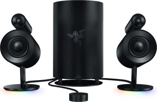 Razer Nommo Pro Ασύρματα Ηχεία Υπολογιστή 2.1 με Bluetooth και Ισχύ 210W Μαύρα