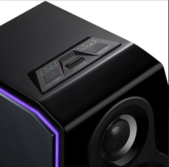 Edifier G5000 Безжични компютърни тонколони Компютърни тонколони 2.0 с RGB осветление и Bluetooth Мощност 88W в Черен цвят