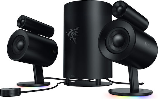 Razer Nommo Pro Ασύρματα Ηχεία Υπολογιστή 2.1 με Bluetooth και Ισχύ 210W Μαύρα