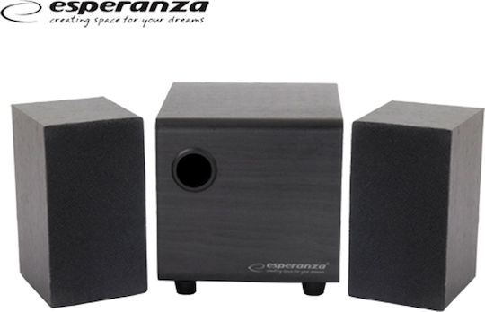 Esperanza Twist Компютърни тонколони 2.1 с мощност 6W в Черен цвят