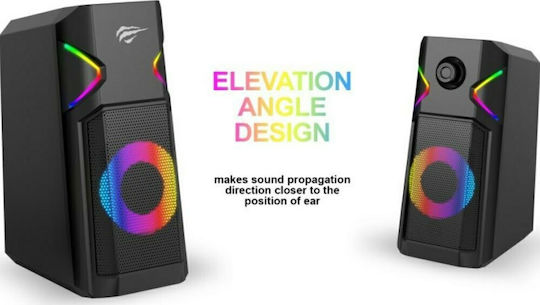 Havit SK201 2.0 Speakers with RGB 3W Black
