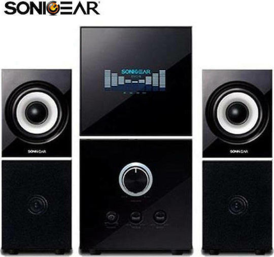 Sonic Gear Evo 5 Pro Ασύρματα Ηχεία Υπολογιστή 2.1 με Bluetooth και Ισχύ 34W σε Μαύρο Χρώμα