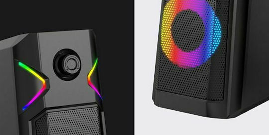 Redragon Orpheus GS550 Ηχεία Υπολογιστή 2.0 με Ισχύ 6W σε Μαύρο Χρώμα