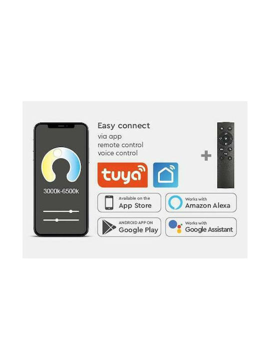 Home Lighting Amaya Smart Πλαφονιέρα 80εκ. LED με Τηλεχειριστήριο Home Lighting Amaya Smart Πλαφονιέρα 80εκ. LED με Τηλεχειριστήριο