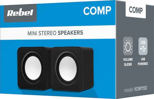 Rebel Rebel Comp CS-10 Компютърни тонколони 2.0 с мощност 3W в Черен цвят