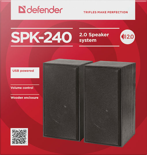 Defender SPK-240 Компютърни тонколони 2.0 с мощност 6W в Черен цвят