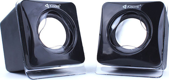 Kisonli V410 2.0 Speakers 6W Black