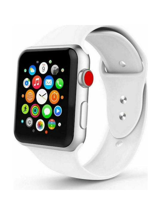 Tech-Protect Icon Strap Silicone with Pin White (Apple Watch 42/44/45mm)