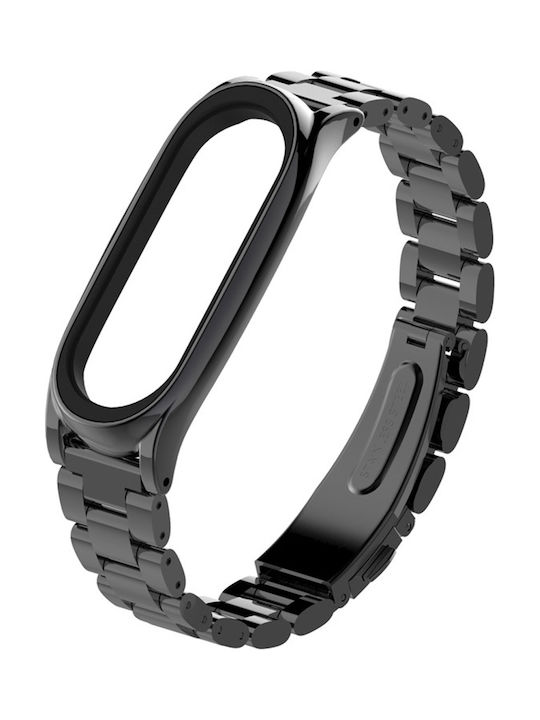 Tech-Protect Λουράκι Ανοξείδωτο Ατσάλι Μαύρο (Mi Smart Band 5/Mi Smart Band 6)