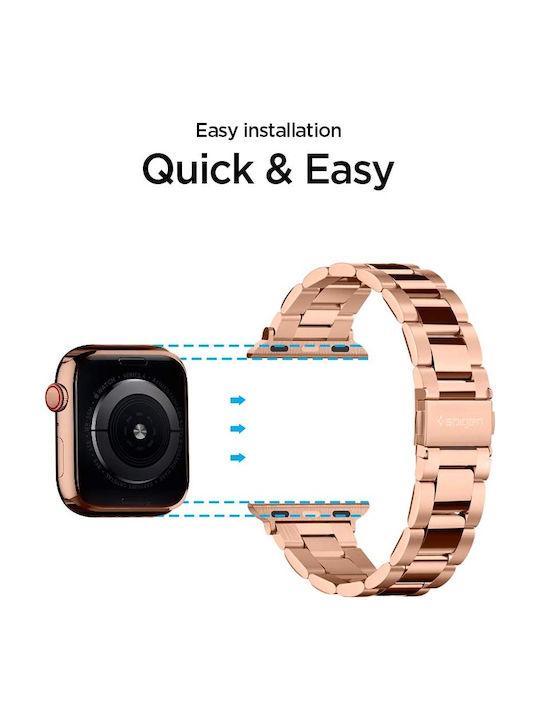 Spigen Modern Fit Armband Rostfreier Stahl Rose Gold (Apple Watch 38/40/41)