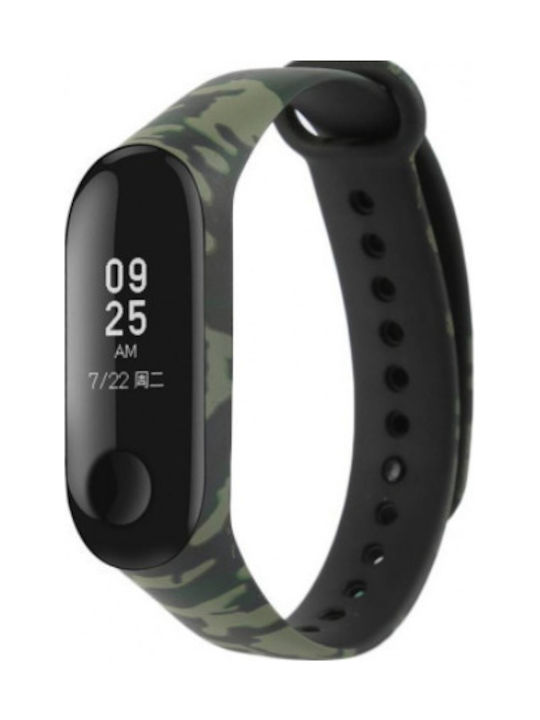 Λουράκι Σιλικόνης Πράσινο Καμουφλάζ (Mi Smart Band 5/Mi Smart Band 6)