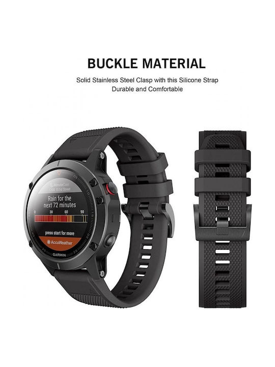 Tech-Protect Strap Silicone Black (Garmin Fenix 3/5X/3HR/5X Plus/6X/6X Pro)