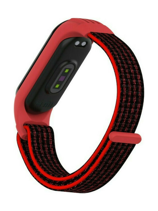 Woven Texture Κόκκινο/Μαύρο (Mi Band 3/Mi Smart Band 4)