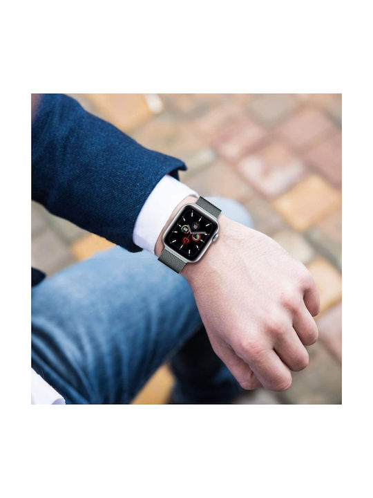 Tech-Protect Milanese Armband Rostfreier Stahl Schwarz (Apple Watch 44/45/46mm/Ultra 49mm)