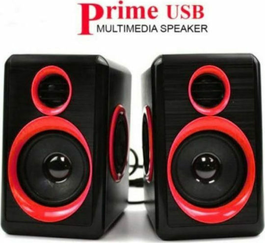 Tele FT-165 Ηχεία Υπολογιστή 2.0 Κόκκινα