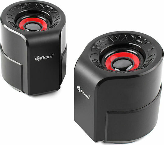 Kisonli A-909 2.0 Speakers 6W Black