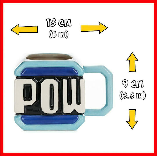 Paladone Super Mario - Pow Block Κούπα Κεραμική Μπλε 330ml