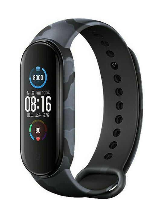Λουράκι Σιλικόνης Camouflage Grey (Mi Band 3/Mi Smart Band 4)