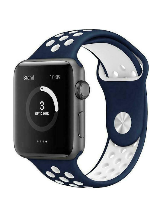 Rockrose Starry Night Armband Silikon mit Pin Blue/White (Apple Watch 44/45/46mm/Ultra 49mm) RRBAWSNBL