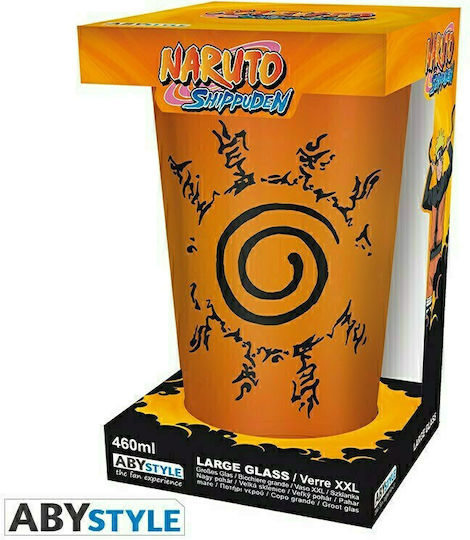 Abysse Naruto Konoha & Sea Symbol Wasser Glas Orange 400ml