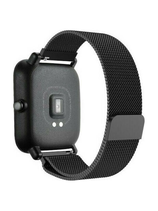 Strap Stainless Steel Black (Forerunner 55/245/645 / Vivoactive 3/5/HR / Venu Sq 2)