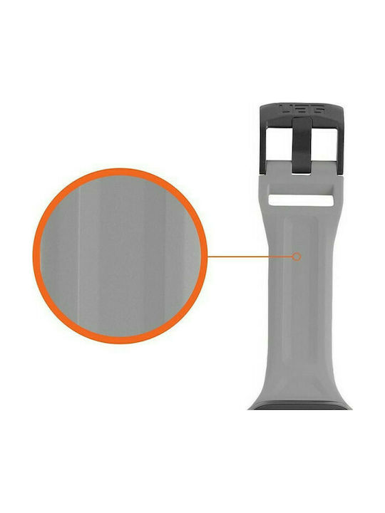 UAG Scout Strap Armband Silikon Silber (Apple Watch 42/44/45mm) 191488113333