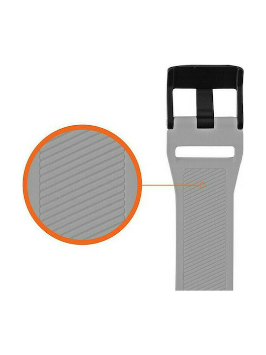 UAG Scout Strap Armband Silikon Silber (Apple Watch 42/44/45mm) 191488113333